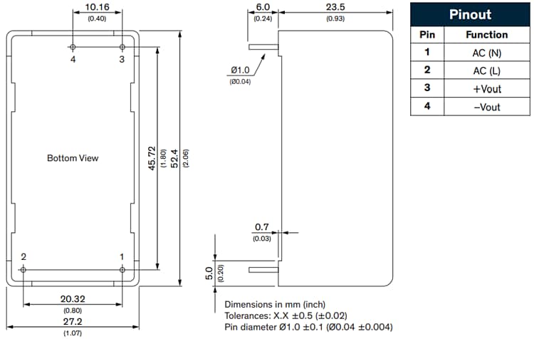 TRACO Power TMPS15 15W AC/DC Power Supplies